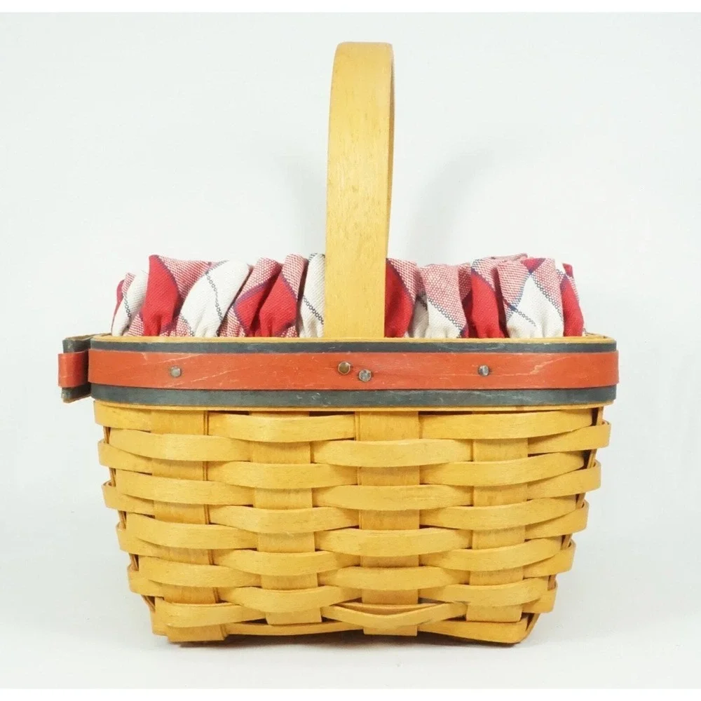 Longaberger 2001 Strawberry Basket Combo Liner Protector All-American Collection